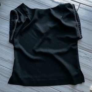 MANGO black sleeveless blouse with open back
